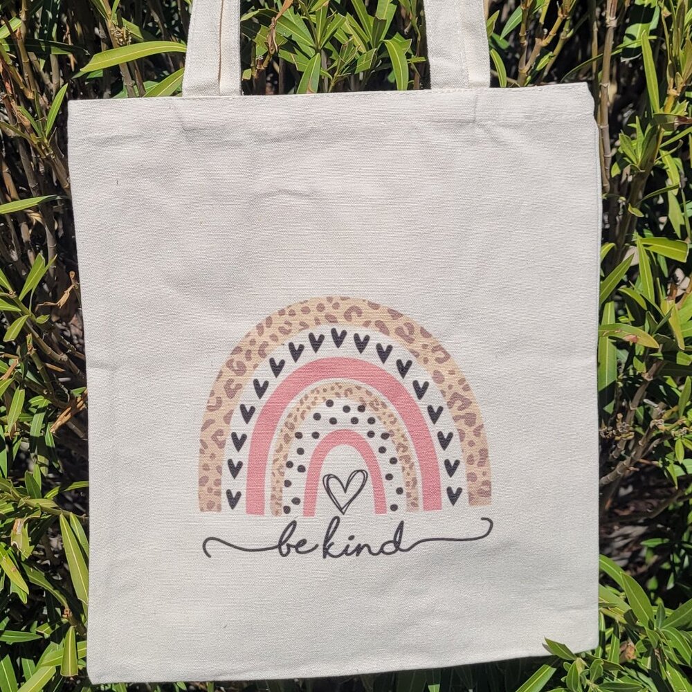 Be Kind Shopping Tote - Leopard Print